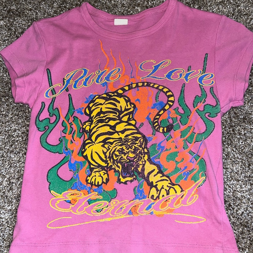 Graphic baby tee crop top